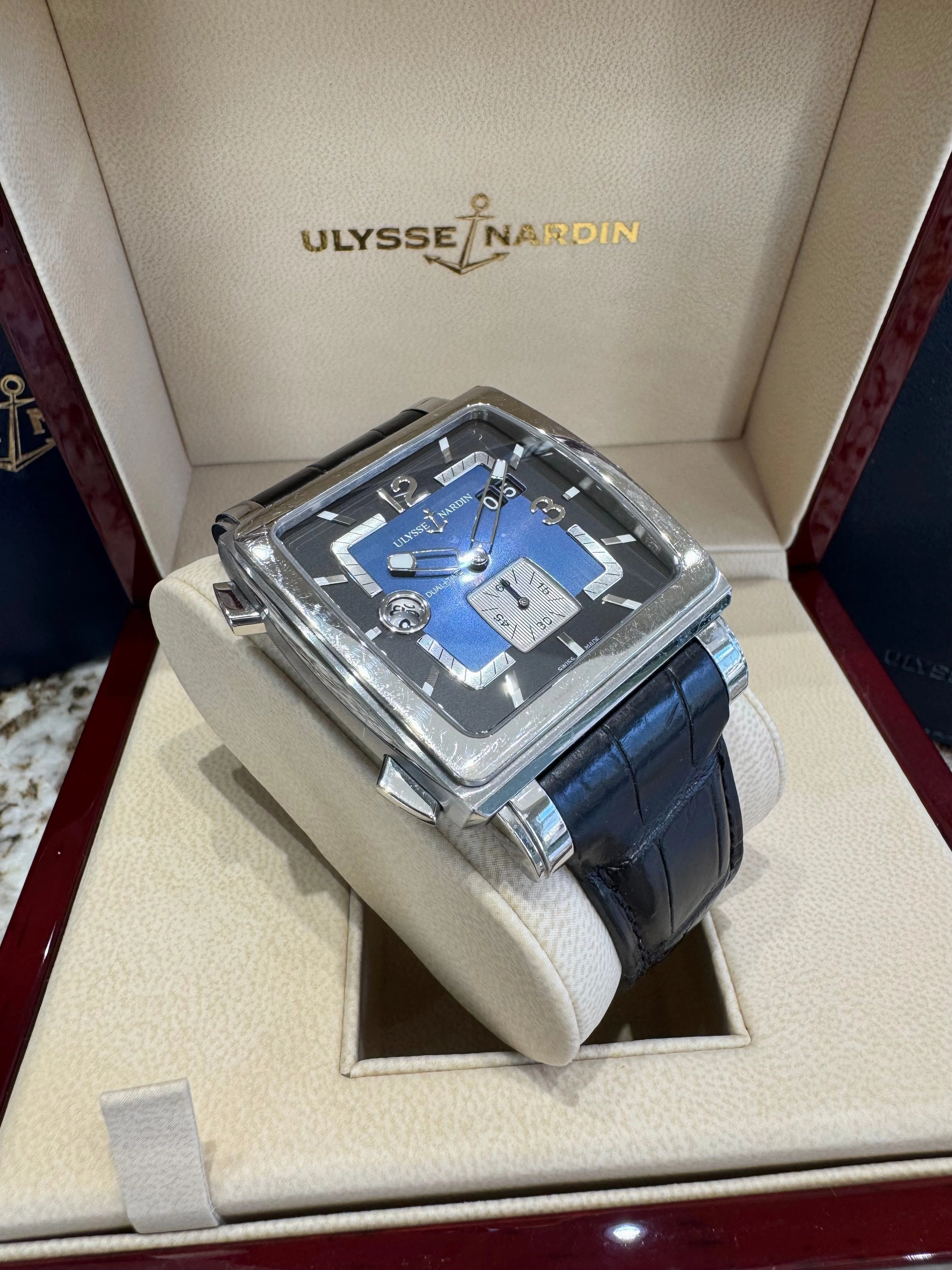 2007 Ulysse Nardin Quadrato Dual Time 243-92/632