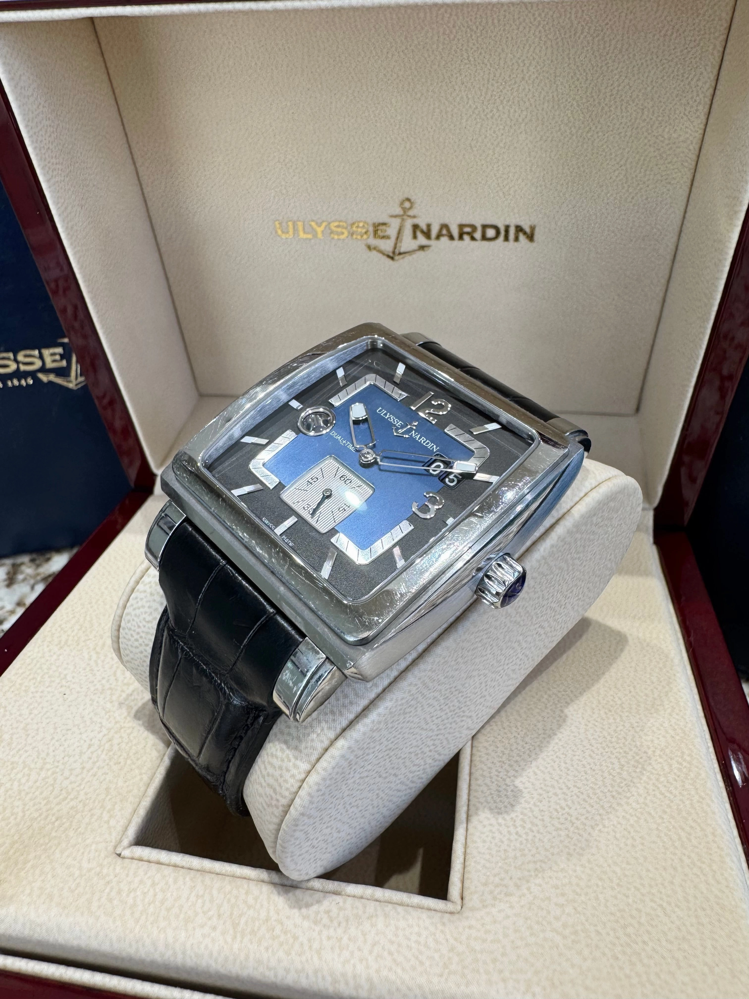 2007 Ulysse Nardin Quadrato Dual Time 243-92/632