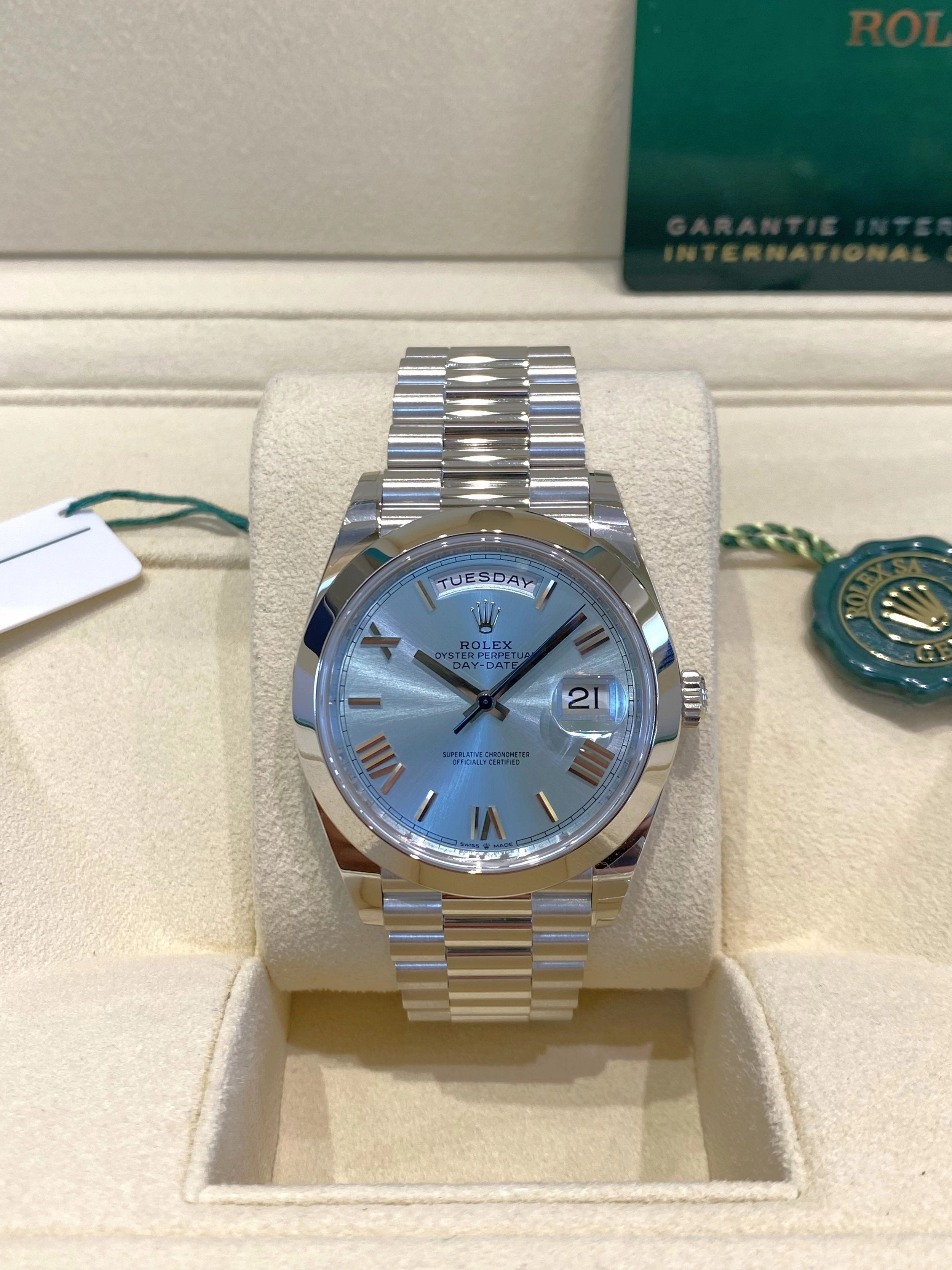 2021 Rolex Platinum Day-Date 40 228206