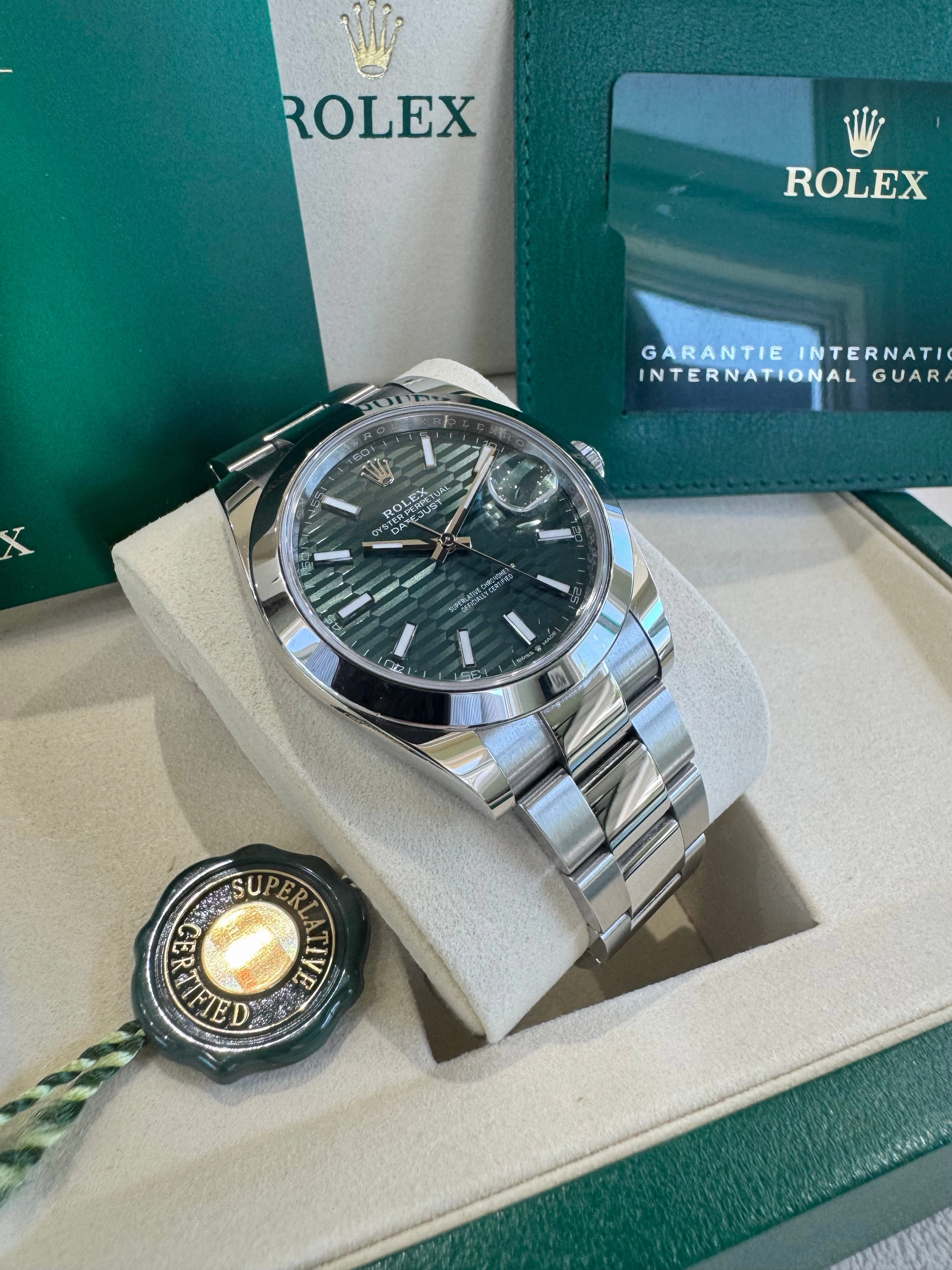 2023 Rolex Datejust 41 Mint Motif 126300