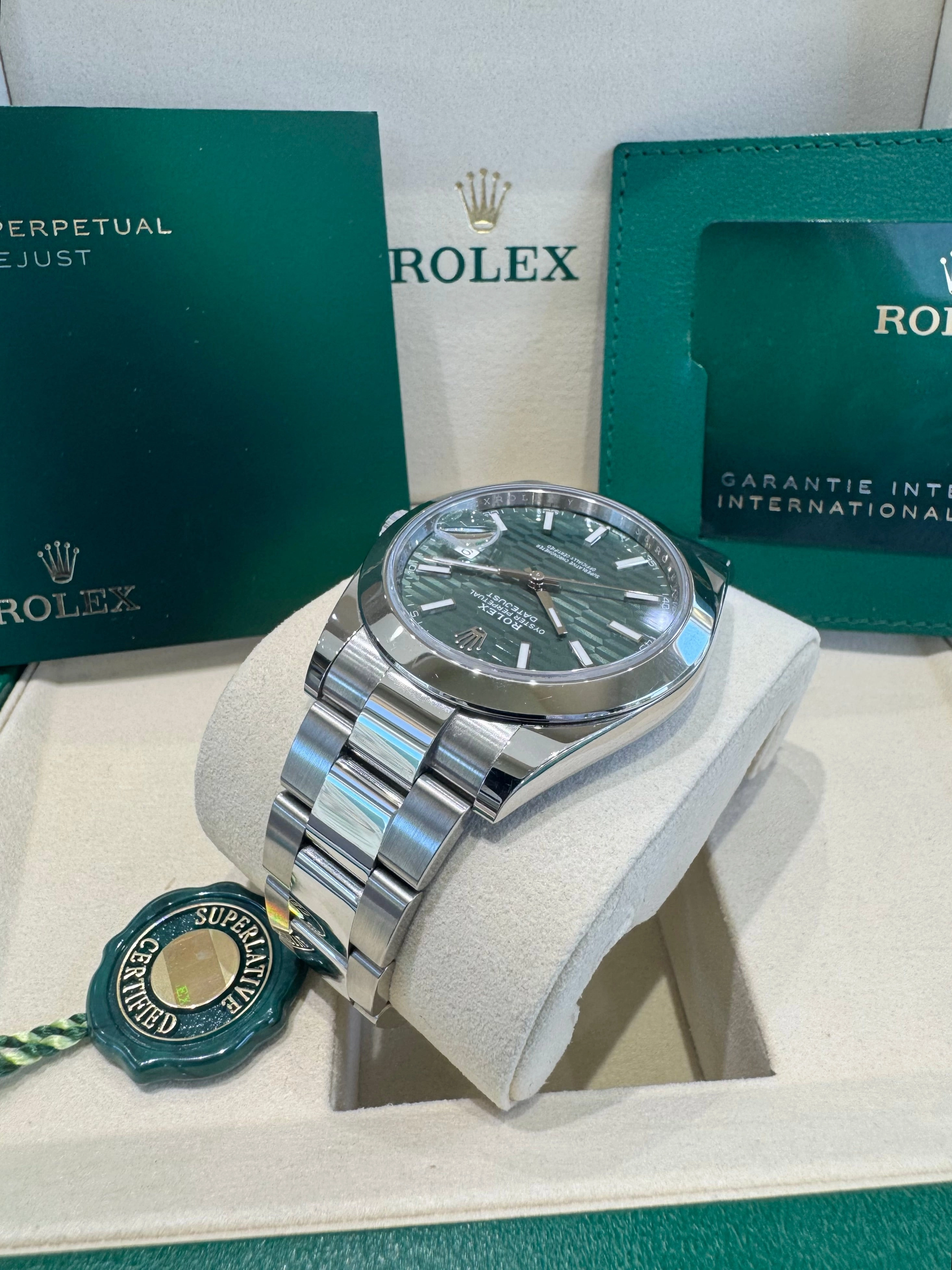 2023 Rolex Datejust 41 Mint Motif 126300