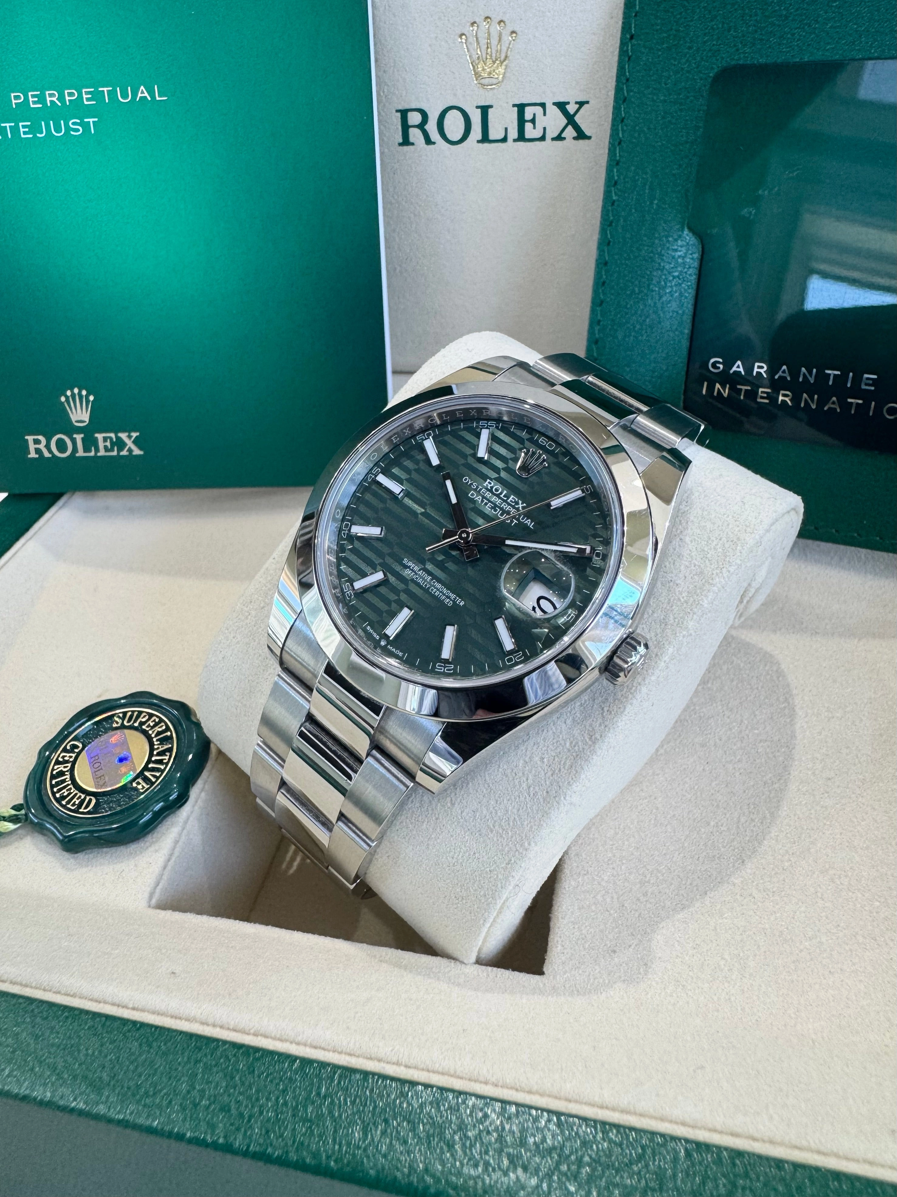 2023 Rolex Datejust 41 Mint Motif 126300