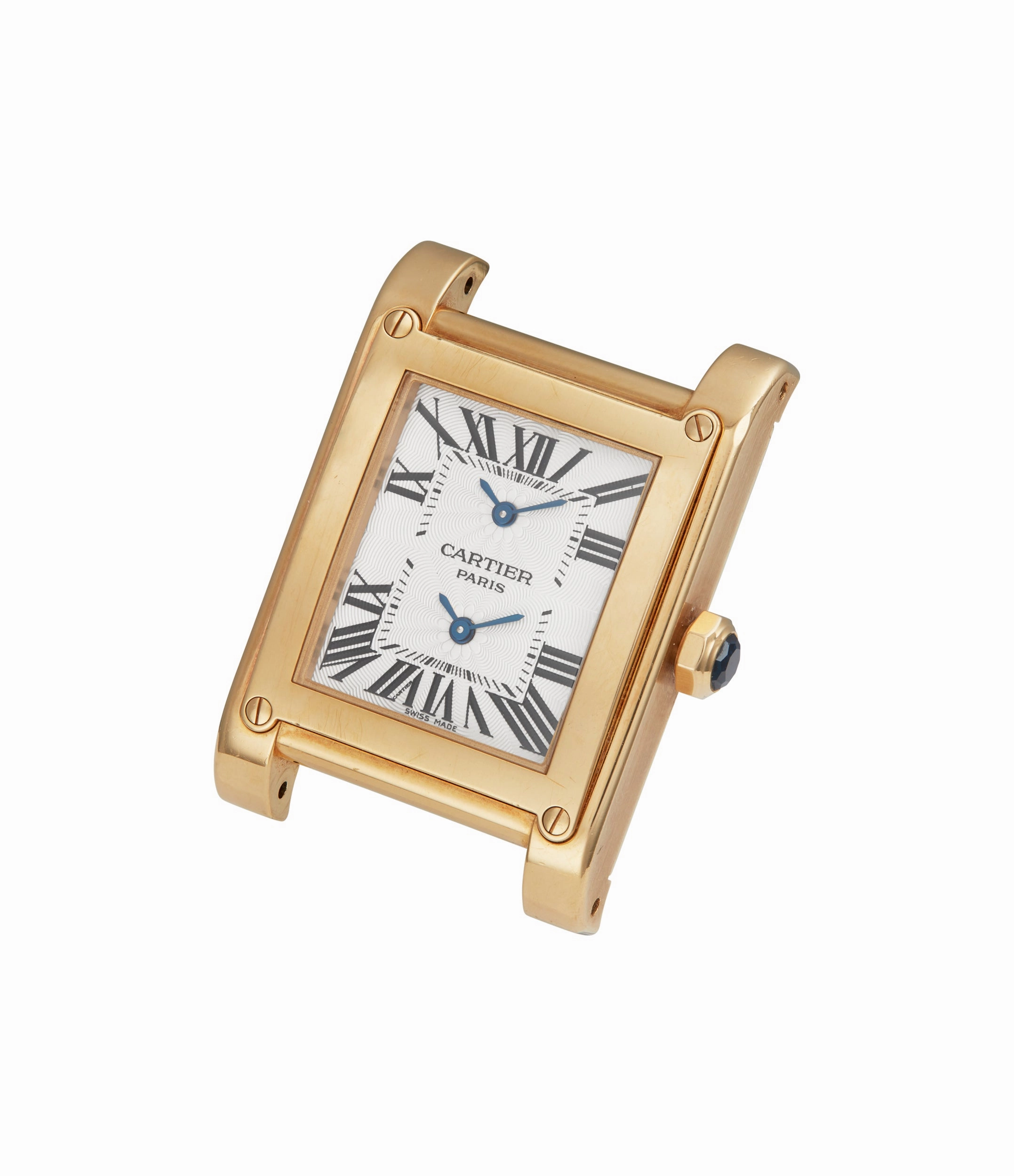 2551 | Tank  Vis Dual Time | Yellow Gold