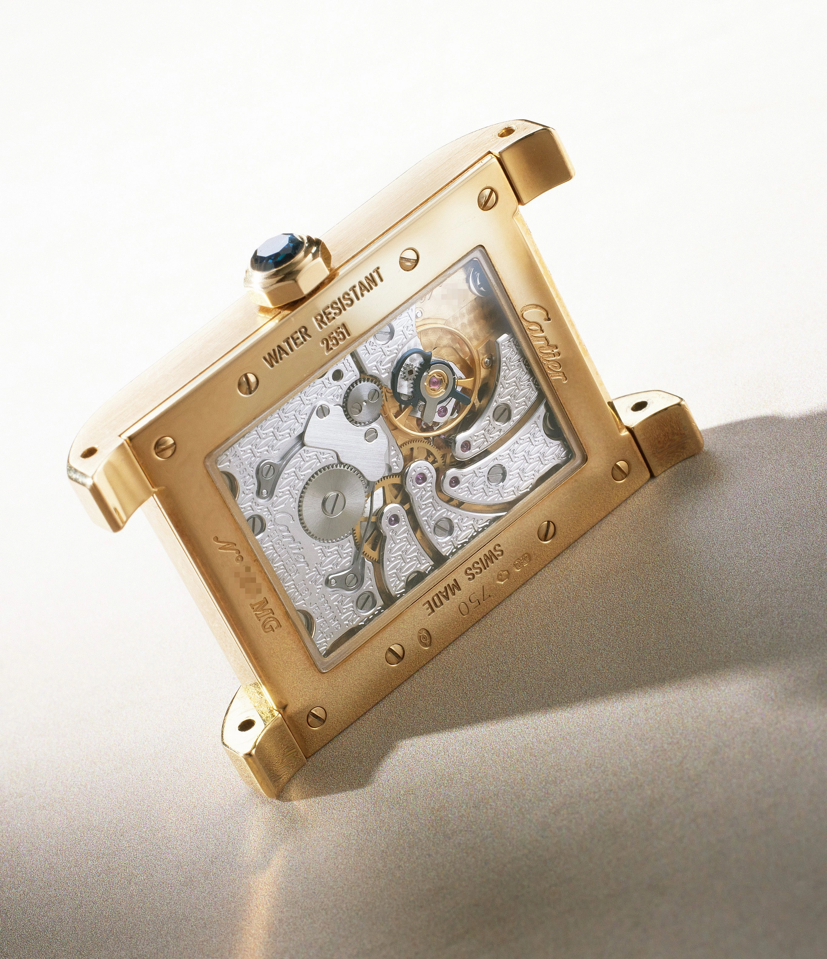 2551 | Tank  Vis Dual Time | Yellow Gold