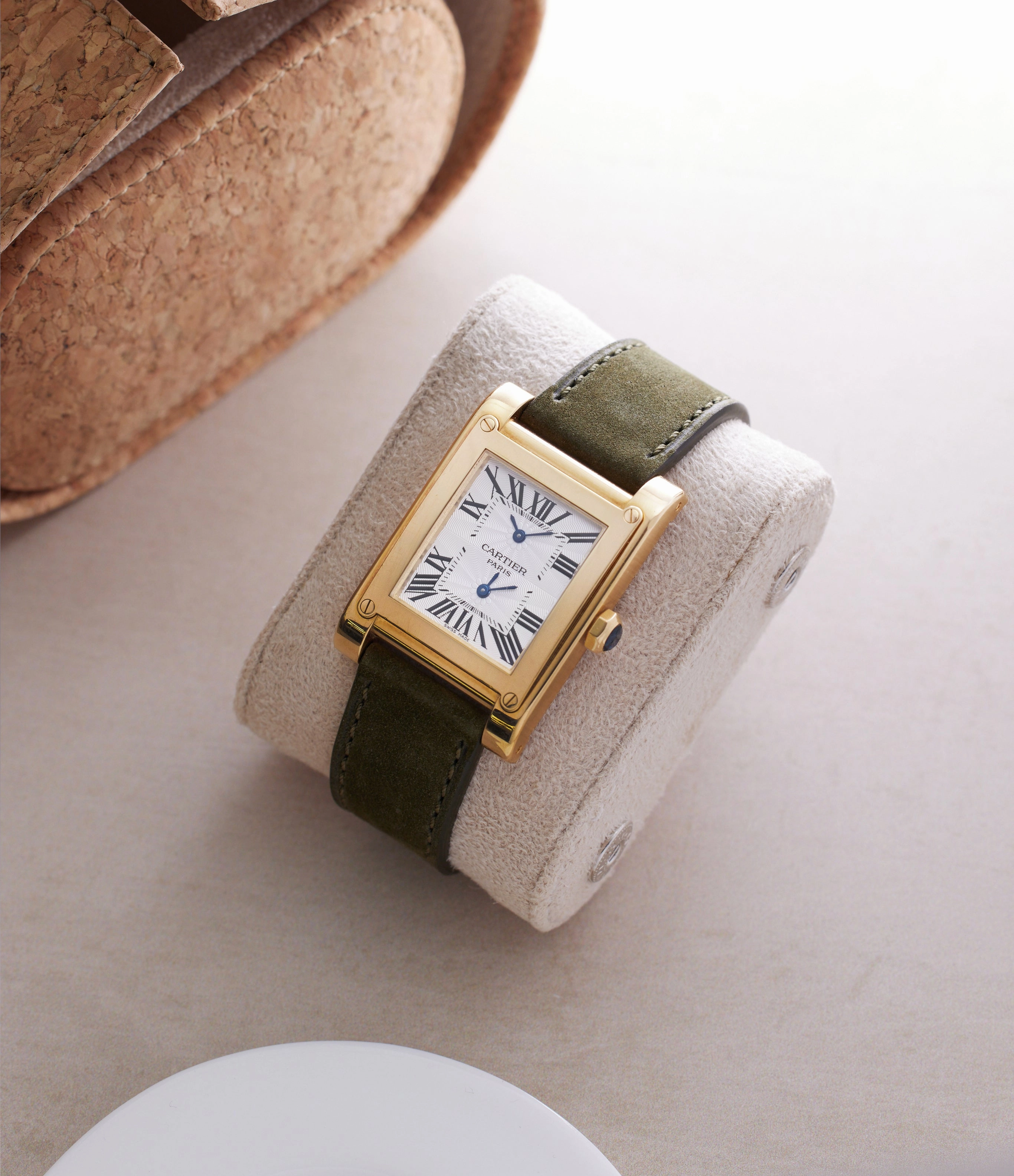 2551 | Tank  Vis Dual Time | Yellow Gold