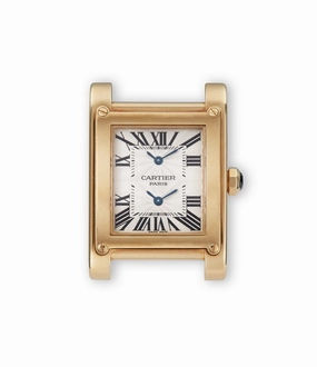 2551 | Tank  Vis Dual Time | Yellow Gold