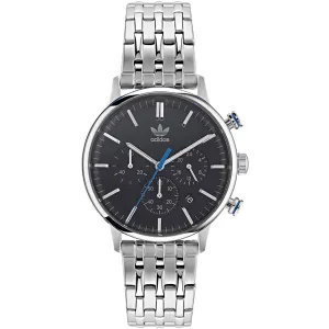 Adidas Men's Watch - Originals Quartz Black Dial Silver Steel Bracelet | AOSY22018