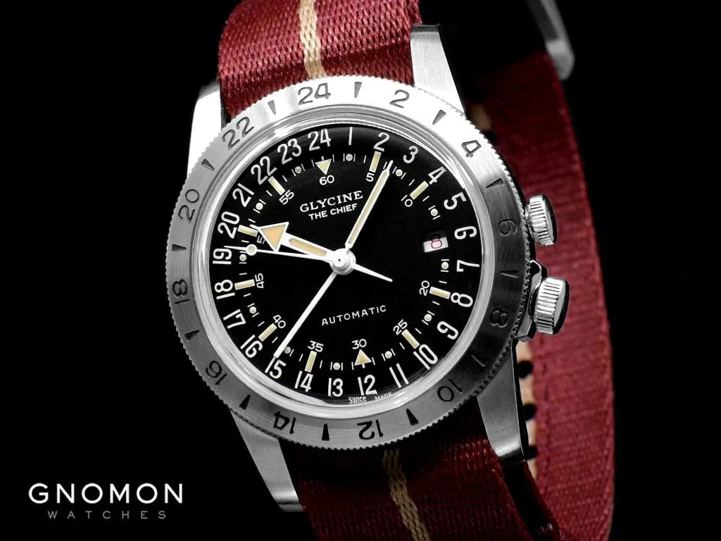 Airman The Chief GMT Black - Military Nylon Strap Ref. GL0472