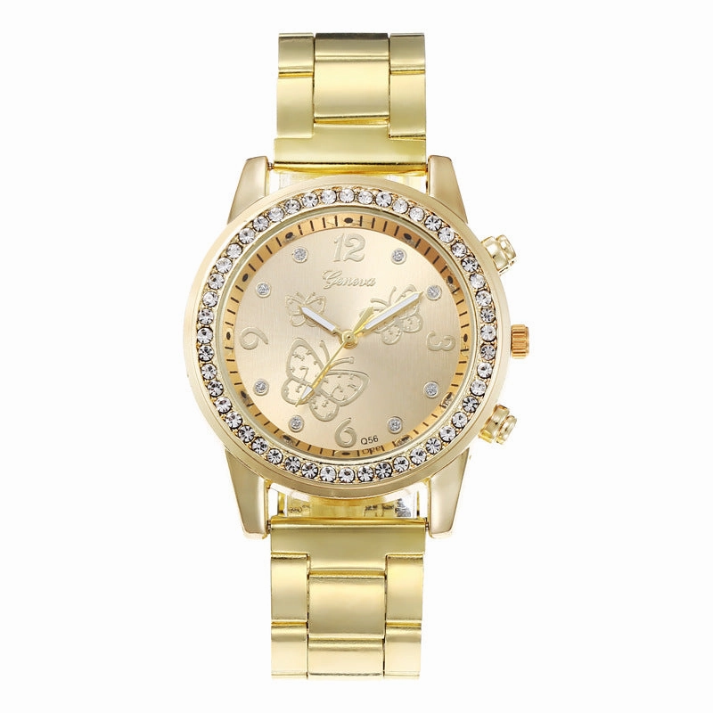 Alloy Diamond Ladies Butterfly Watch