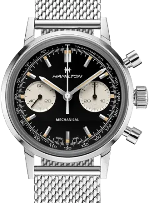 American Classic Intra-Matic Chronograph H Black - Bracelet Ref. H38429130