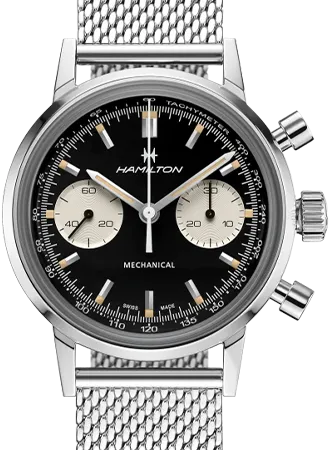 American Classic Intra-Matic Chronograph H Black - Bracelet Ref. H38429130