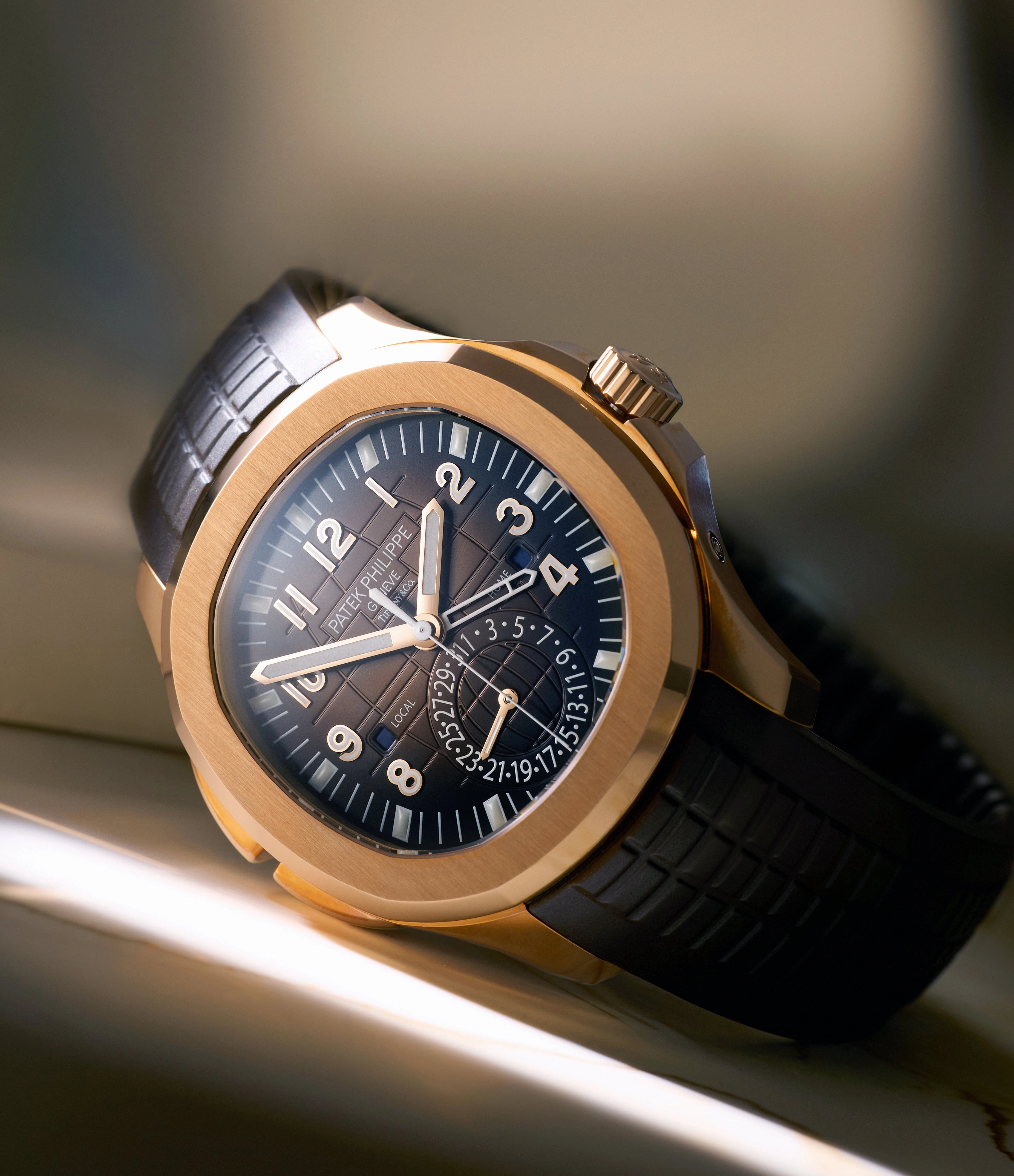 Aquanaut Travel Time | 5164R-001 | Tiffany & Co dial | Rose Gold