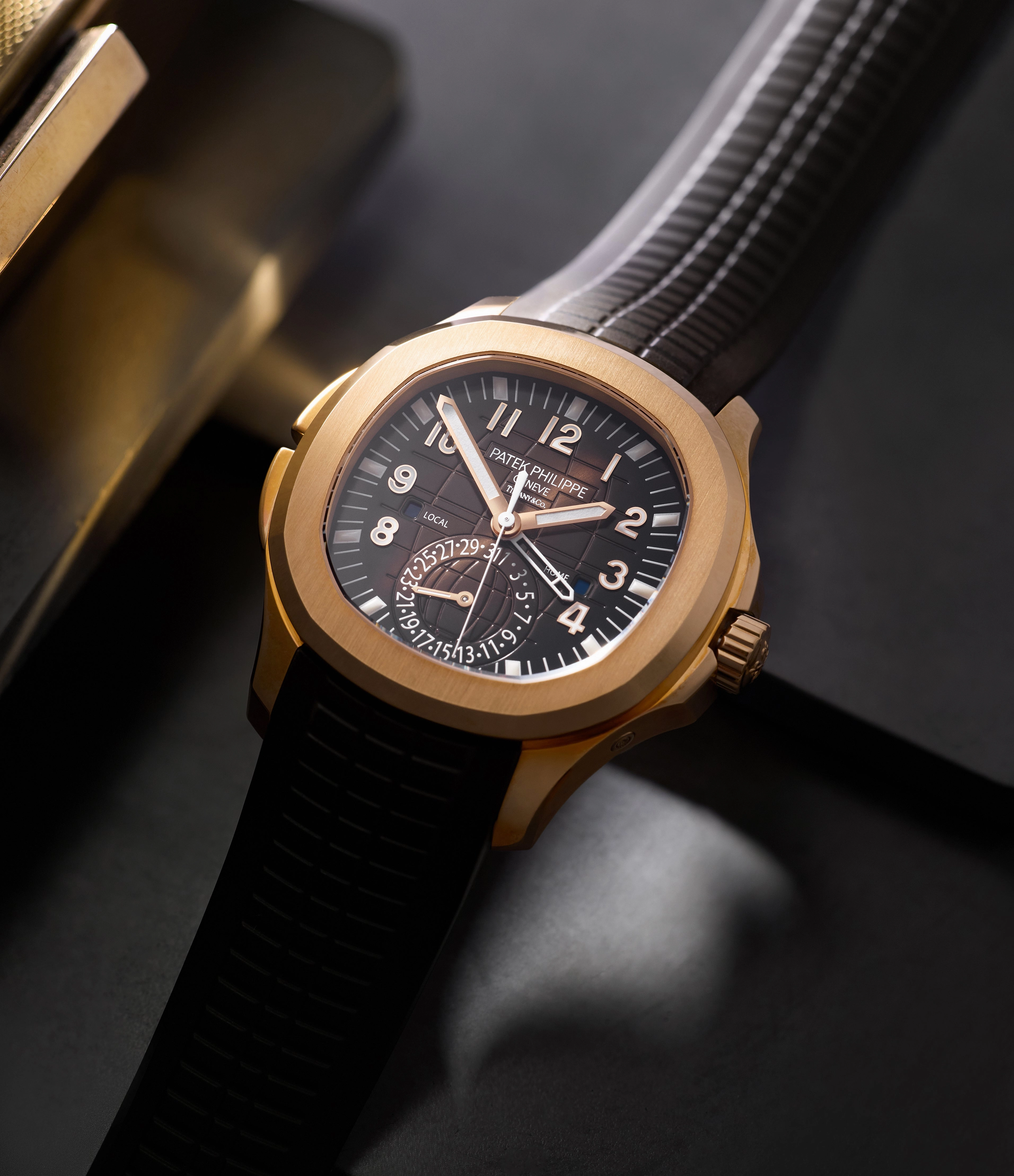 Aquanaut Travel Time | 5164R-001 | Tiffany & Co dial | Rose Gold