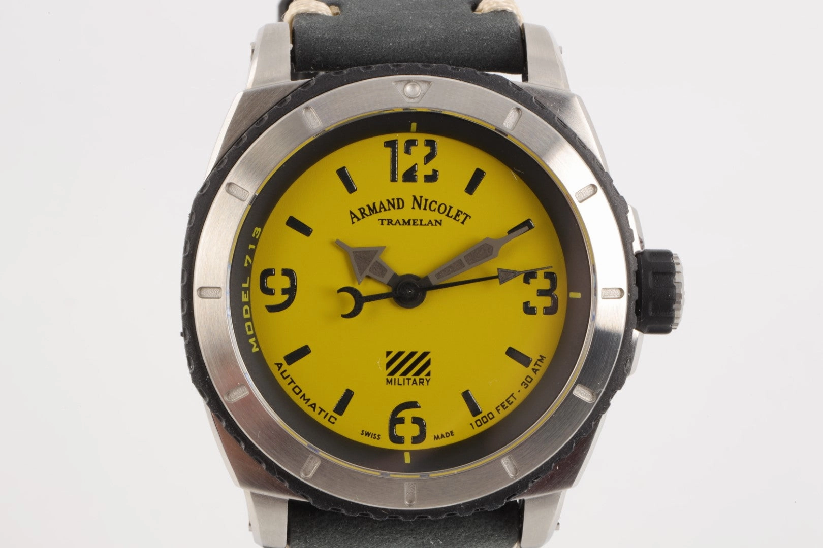Armand Nicolet Military A713 44mm Watch (Box & Papers)