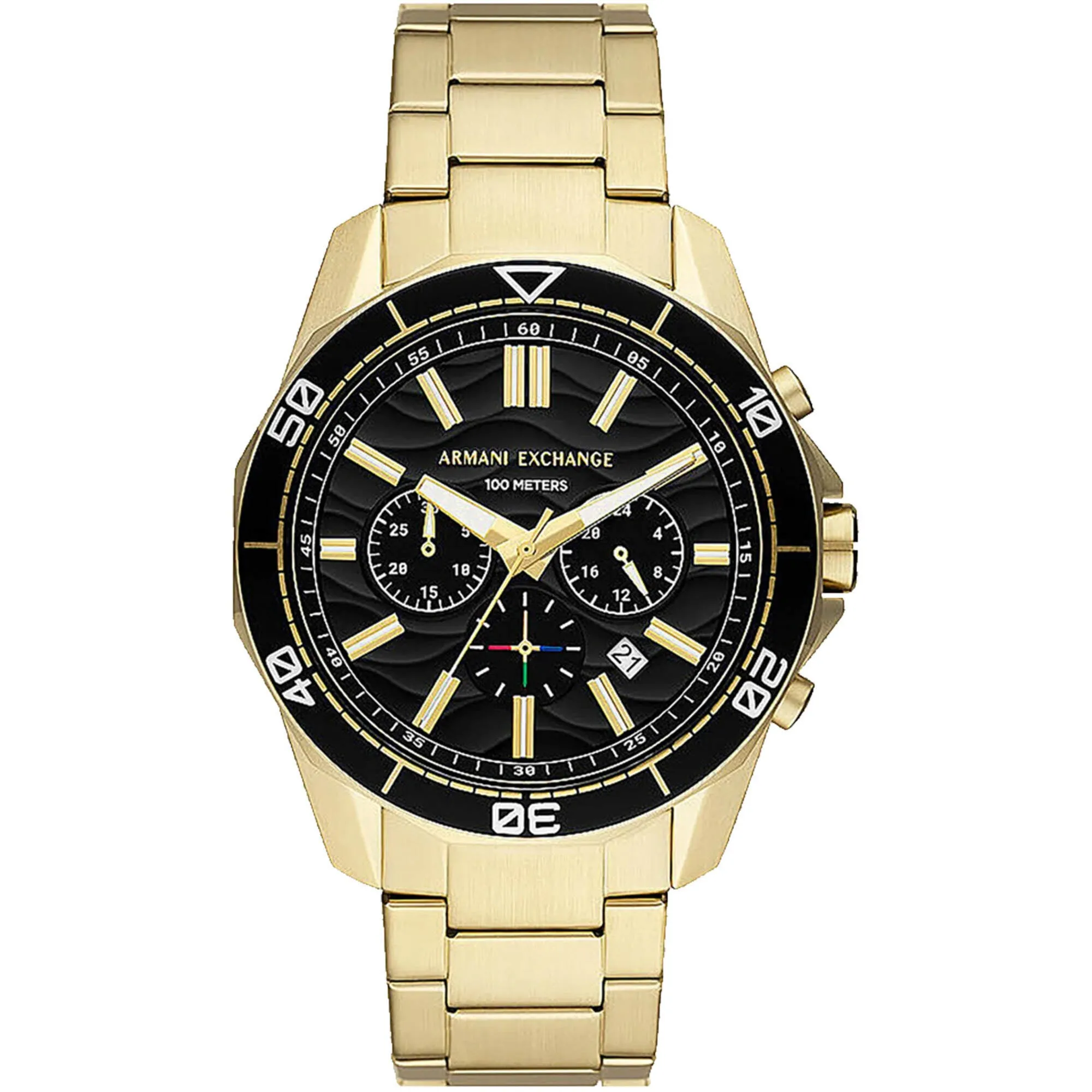 Armani Exchange Men's Watch - Spencer Quartz Yellow Gold Steel Bracelet | AX1958
