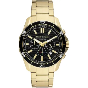 Armani Exchange Men's Watch - Spencer Quartz Yellow Gold Steel Bracelet | AX1958