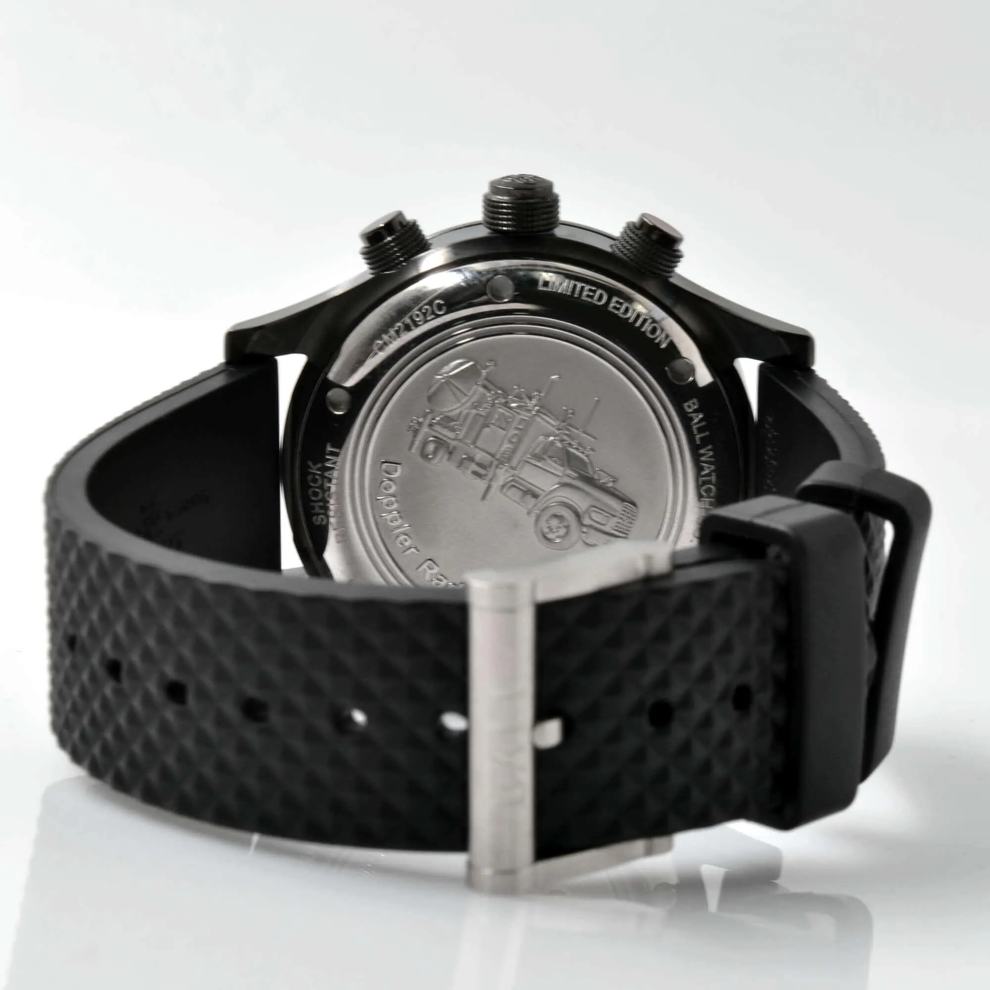 Ball Men's Watch - Fireman Storm Chaser DLC Glow Black Dial Strap | CM2192C-P2-BK