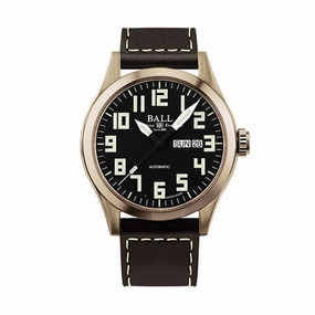 BALL Watch Engineer III Bronze Star Automatic Leather Strap Watch, NM2186C-L3J-BK