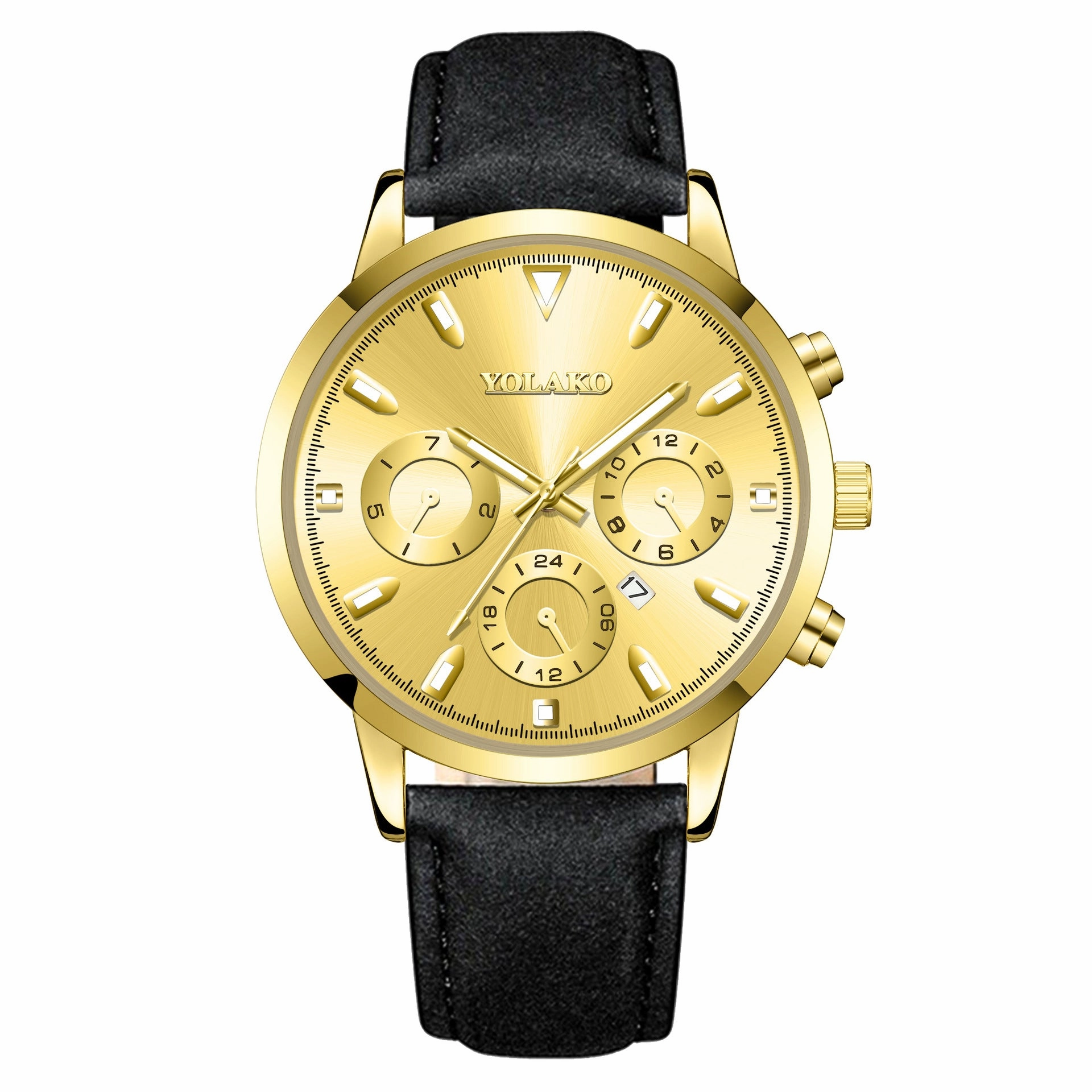Belt Multicolor Men's Quartz Calendar Watch