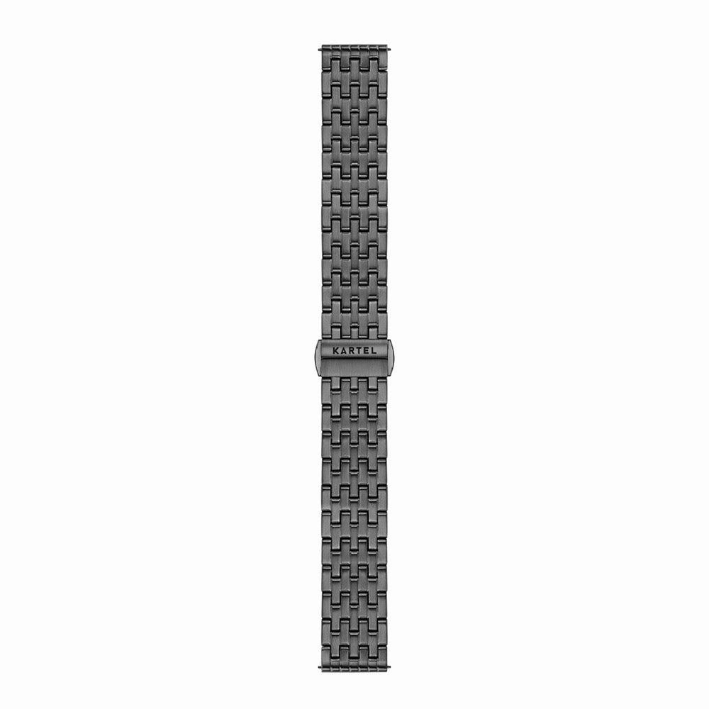 Black Metal Watch Strap - 20mm Width