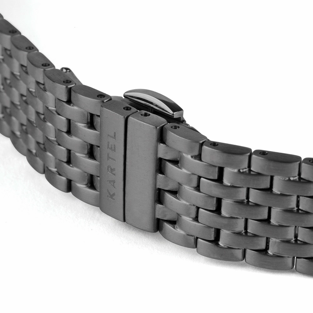 Black Metal Watch Strap - 20mm Width