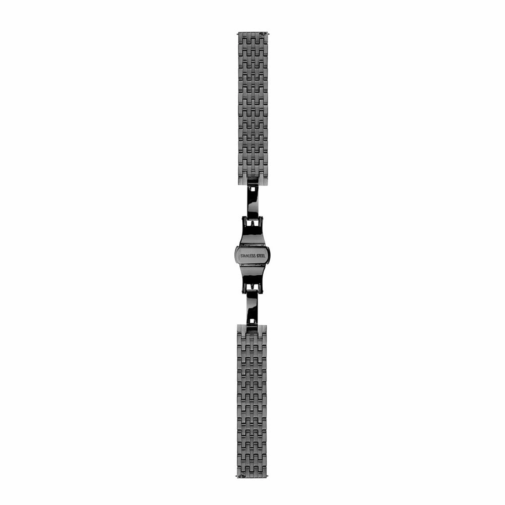 Black Metal Watch Strap - 20mm Width