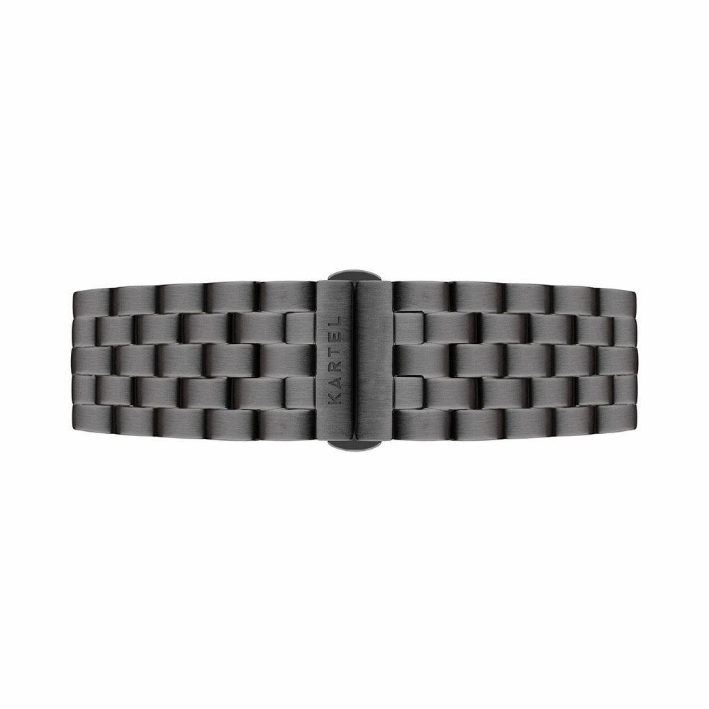 Black Metal Watch Strap - 20mm Width