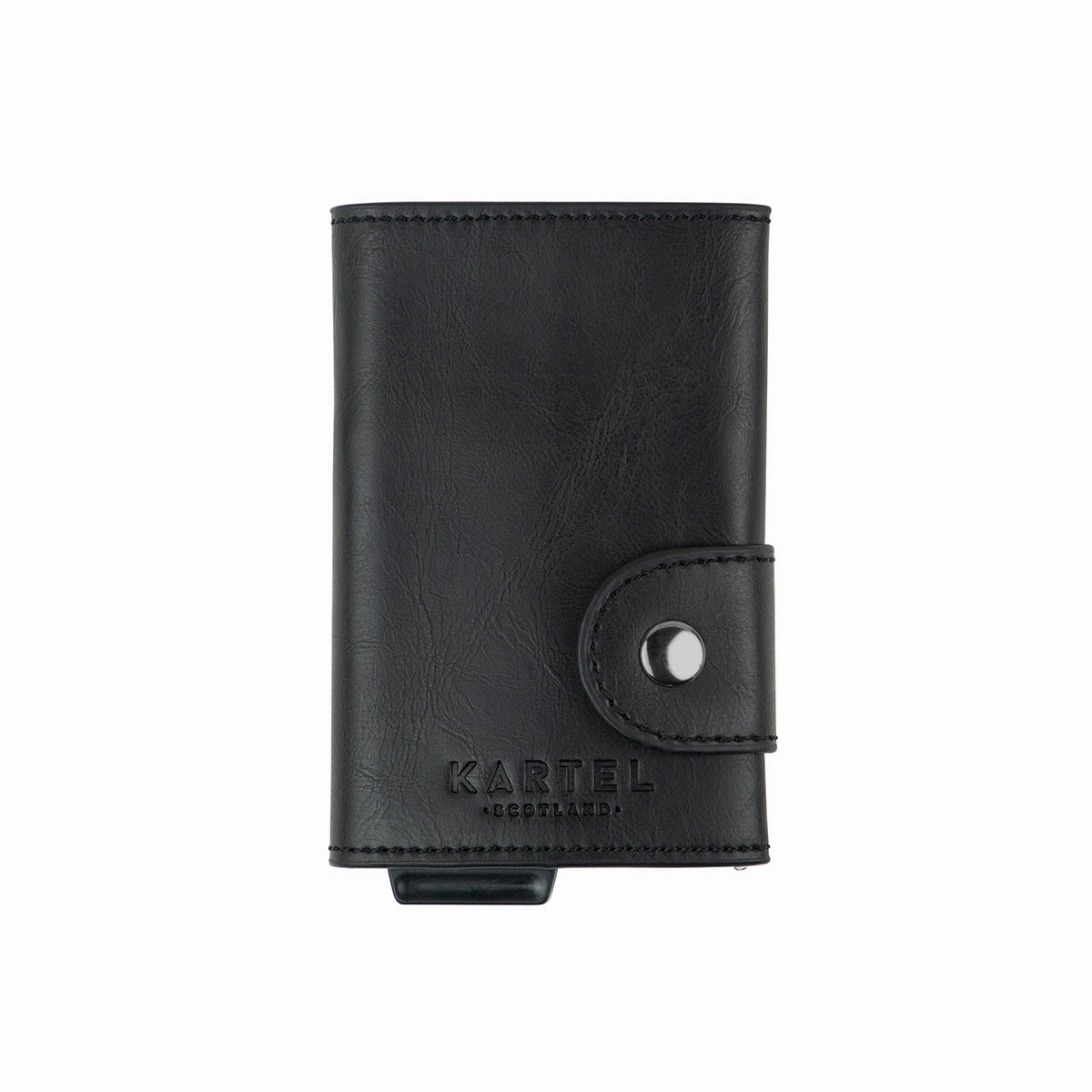 Black Wallet With Metal Card Holder