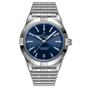 Breitling Chronomat 36mm Blue Dial Automatic Ladies Watch A10380101C1A1