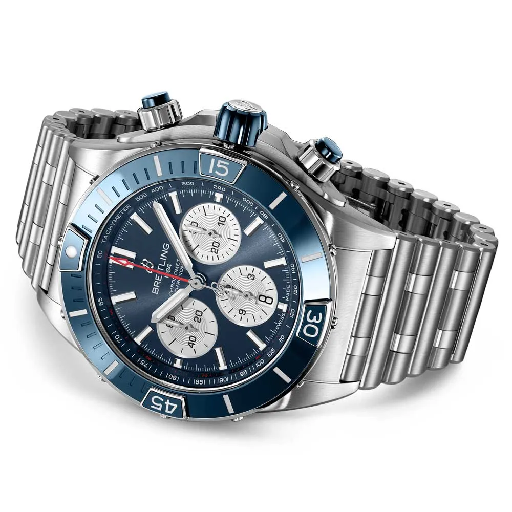 Breitling Super Chronomat B01 Chronograph 44mm Blue Dial Automatic Gents Watch AB0136161C1A1