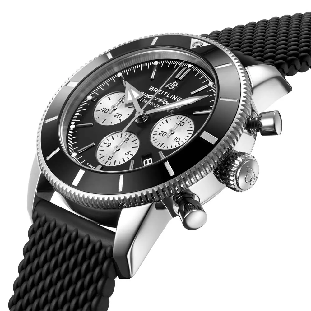 Breitling Superocean Heritage B01 Chronograph 44mm Black Dial Automatic Gents Watch AB0162121B1S1