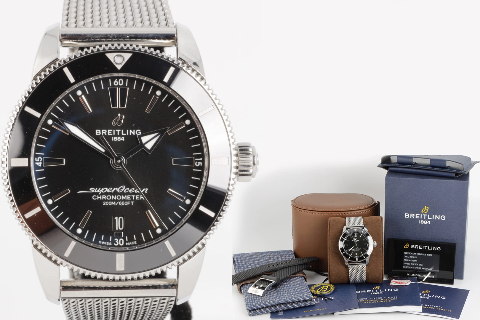 Breitling AB2030 Super Ocean 46mm Men's Watch Box Papers