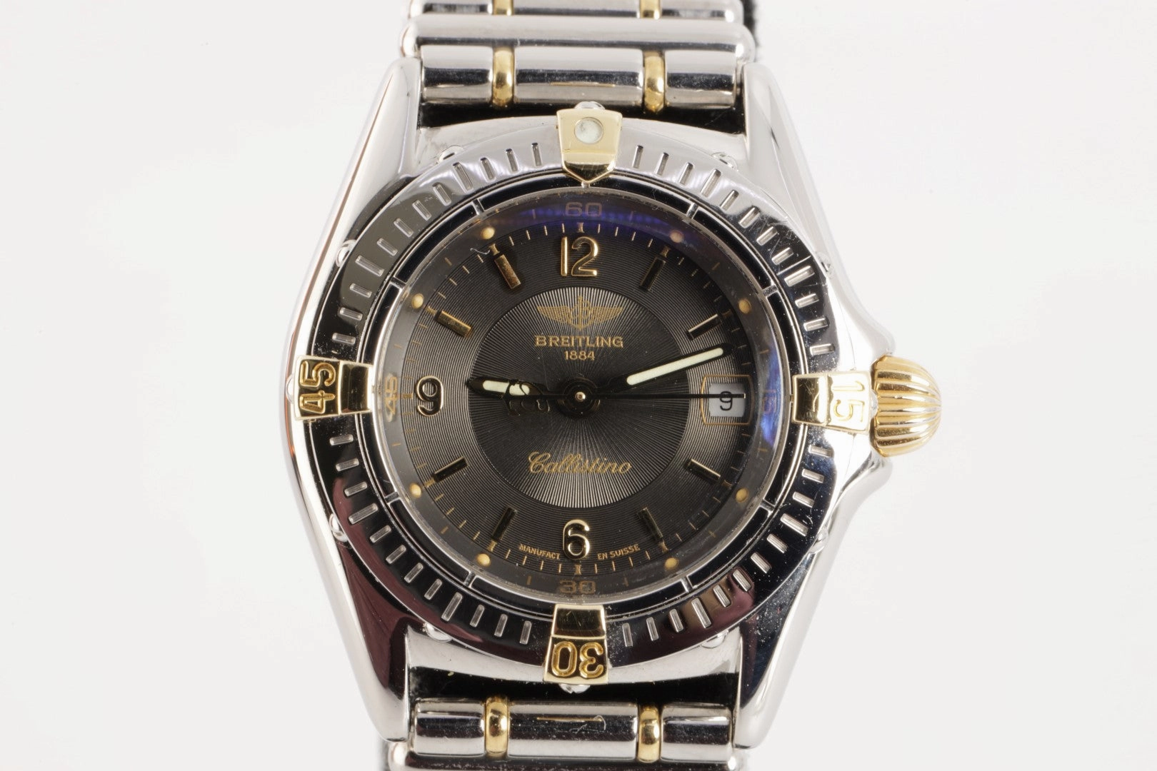 Breitling Calistino B52045 Stainless Steel & 18k Yellow Gold 28mm Ladies Watch
