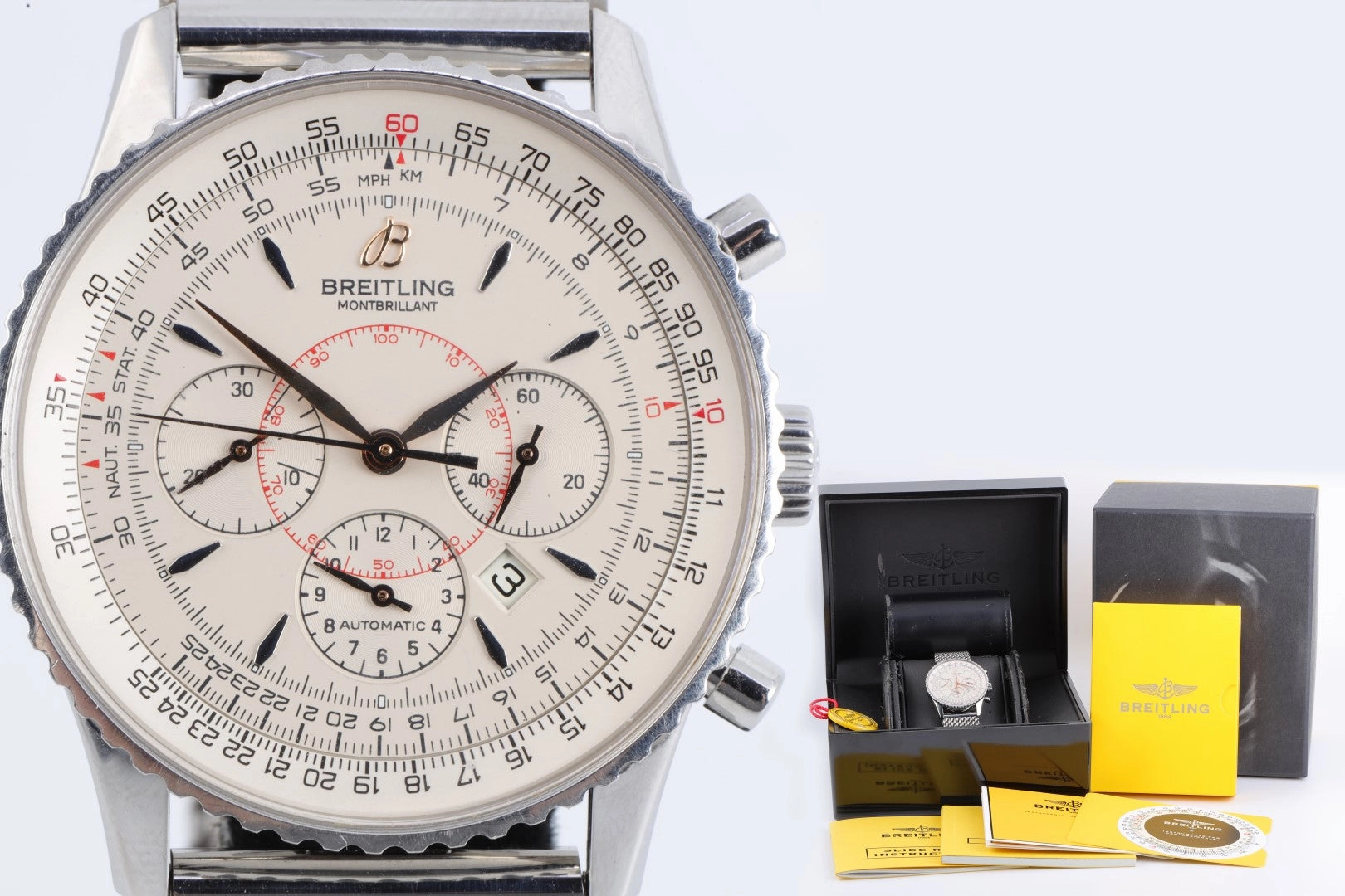 Breitling Montbrillant A41370 Stainless Steel 36mm Men's Watch