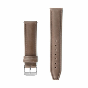 Brown Stitched Leather Watch Strap - 20mm Width