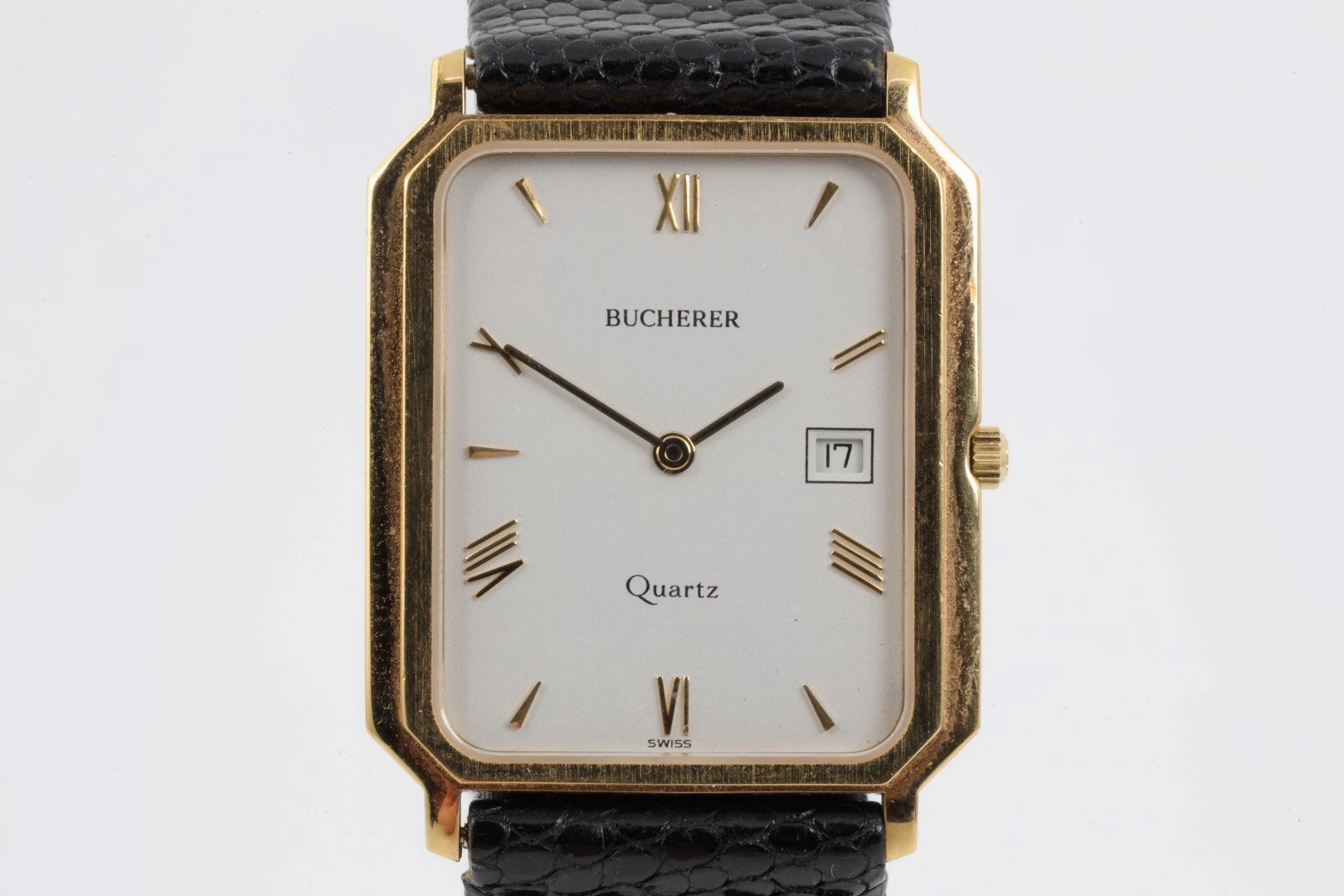 Bucherer Swiss Quartz 256.502 Gold Plated 34mm Men's Watch