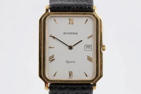 Bucherer Swiss Quartz 256.502 Gold Plated 34mm Men's Watch