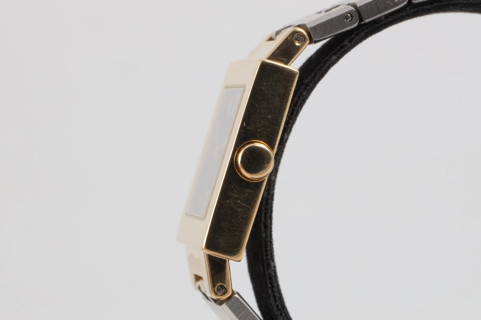 Bvlgari Quadrato SQ 22 G Steel & 18K Yellow Gold 22mm Ladies Watch