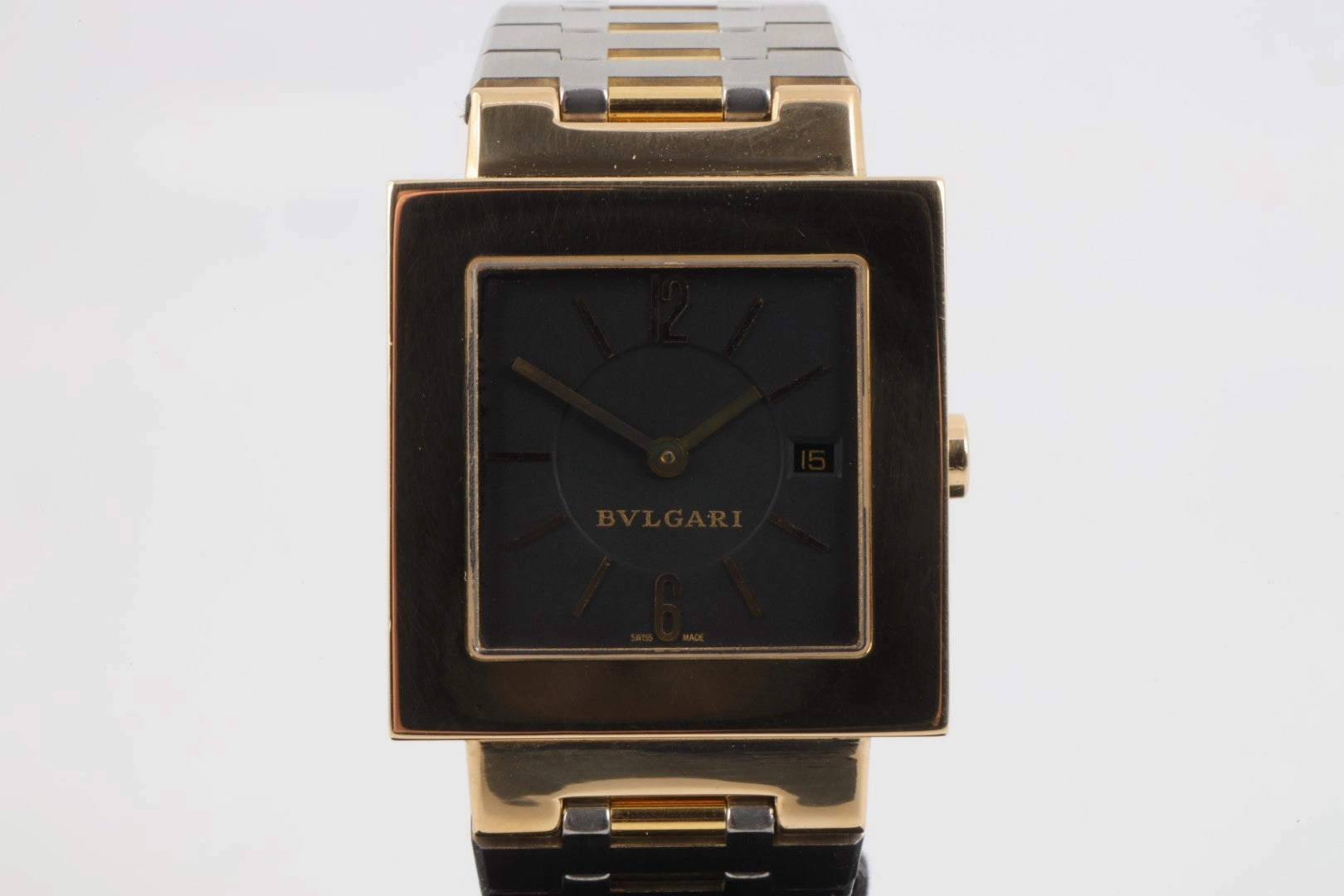 Bvlgari Quadrato SQ 29 G Steel & 18K Yellow Gold 29mm Watch