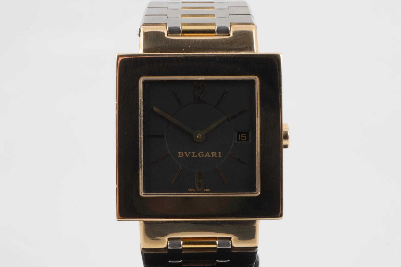 Bvlgari Quadrato SQ 29 G Steel & 18K Yellow Gold 29mm Watch