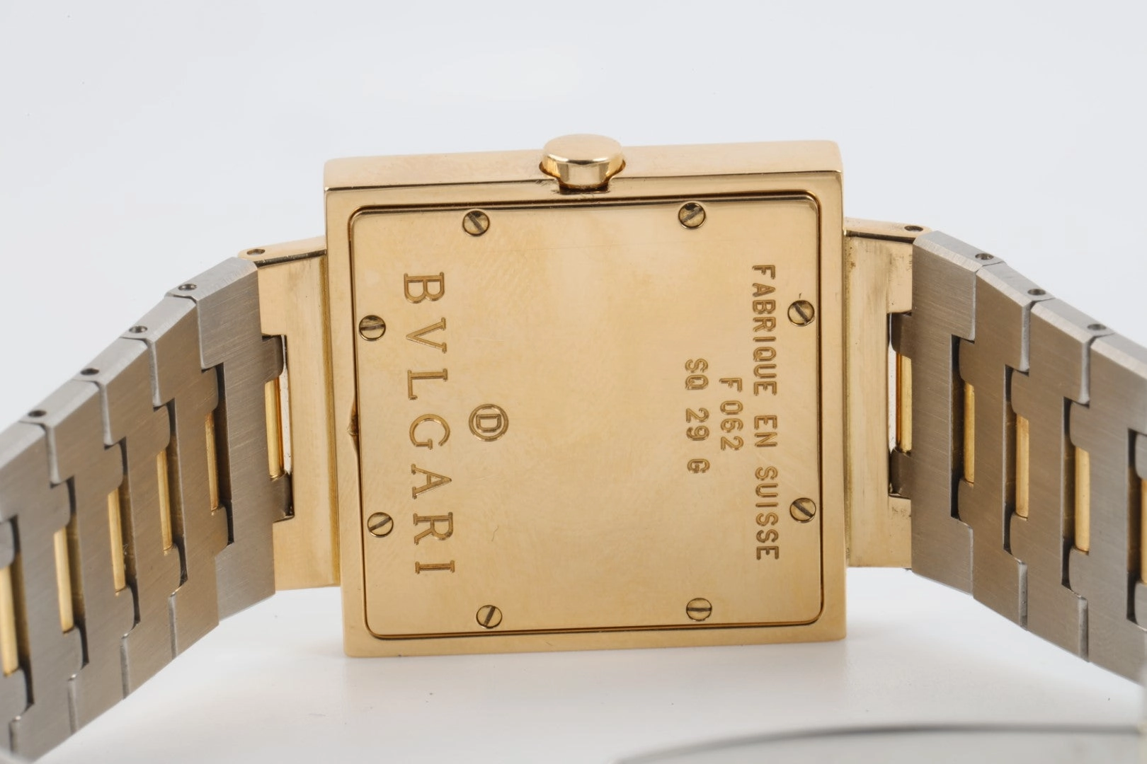 Bvlgari Quadrato SQ 29 G Steel & 18K Yellow Gold 29mm Watch