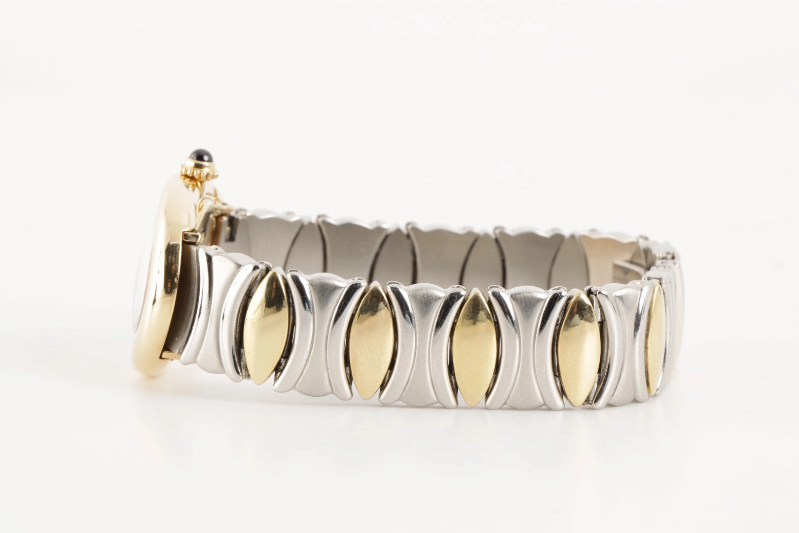 Cartier Baignoire 8057 Stainless Steel & 18k Yellow Gold 23mm Ladies Watch