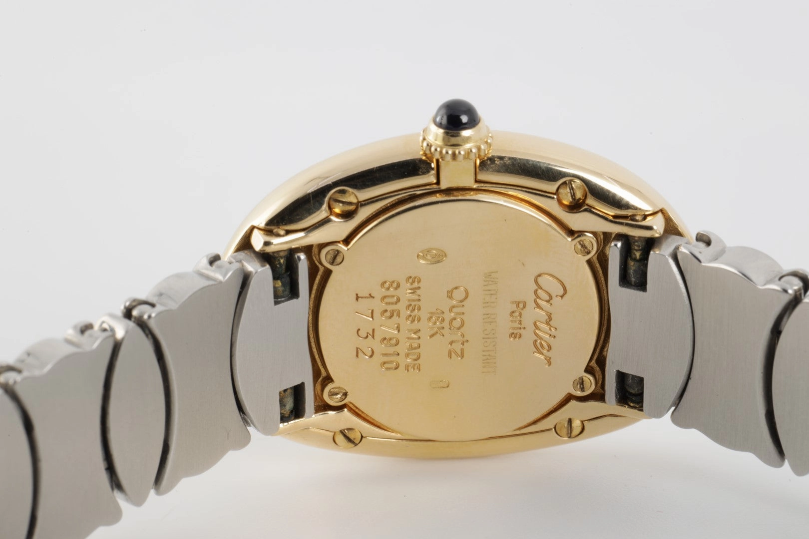 Cartier Baignoire 8057 Stainless Steel & 18k Yellow Gold 23mm Ladies Watch
