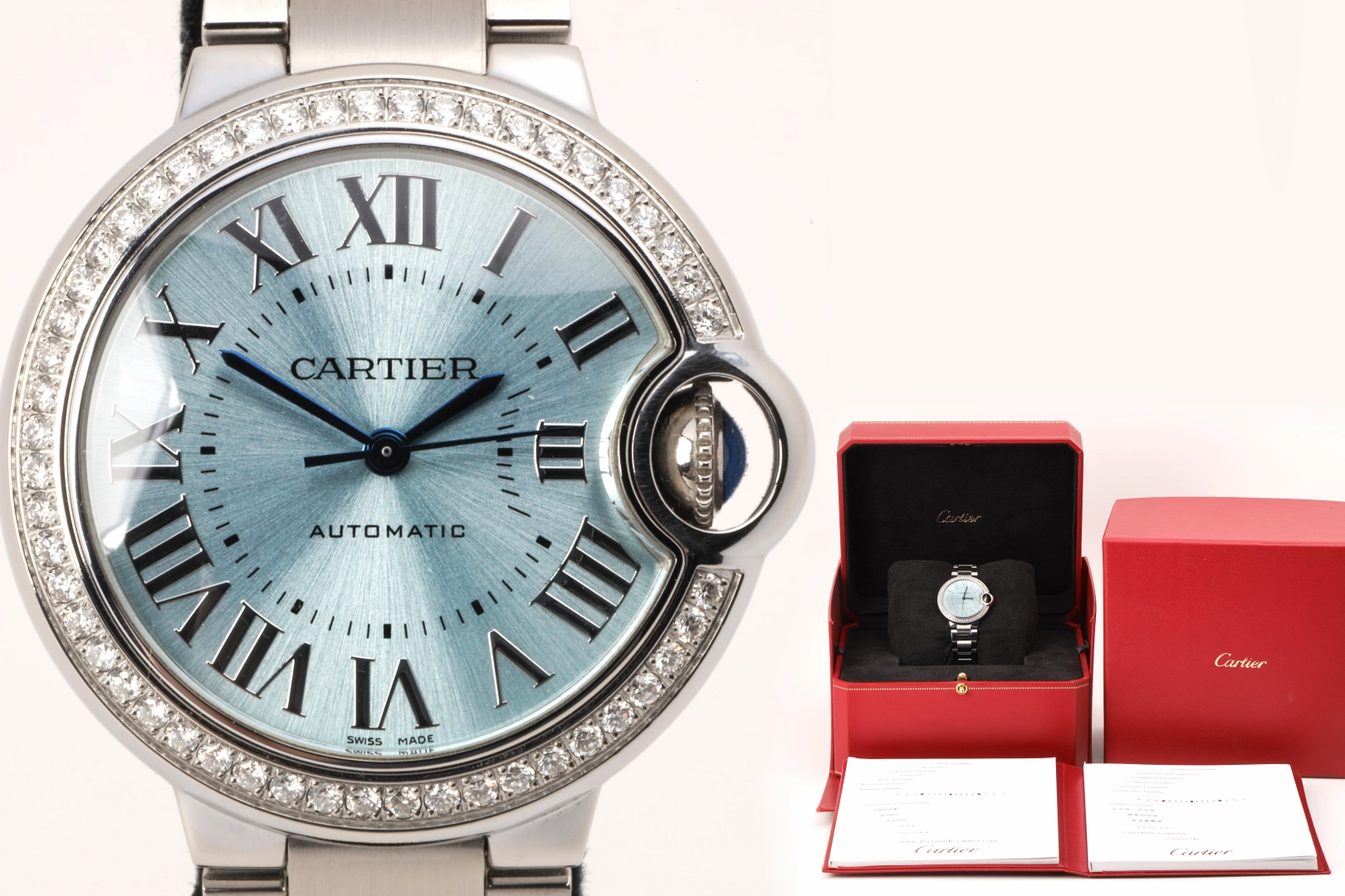 Cartier Ballon Bleu 4373 W4bb0028 Stainless Steel 33mm Watch
