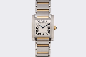 Cartier Tank Francaise 2301 Stainless Steel & 18k Yellow Gold 25mm Watch