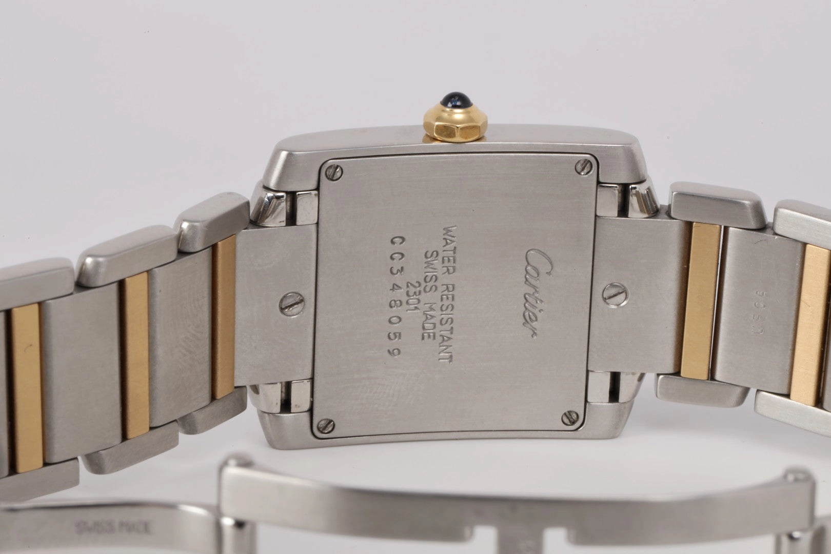 Cartier Tank Francaise 2301 Stainless Steel & 18k Yellow Gold 25mm Watch