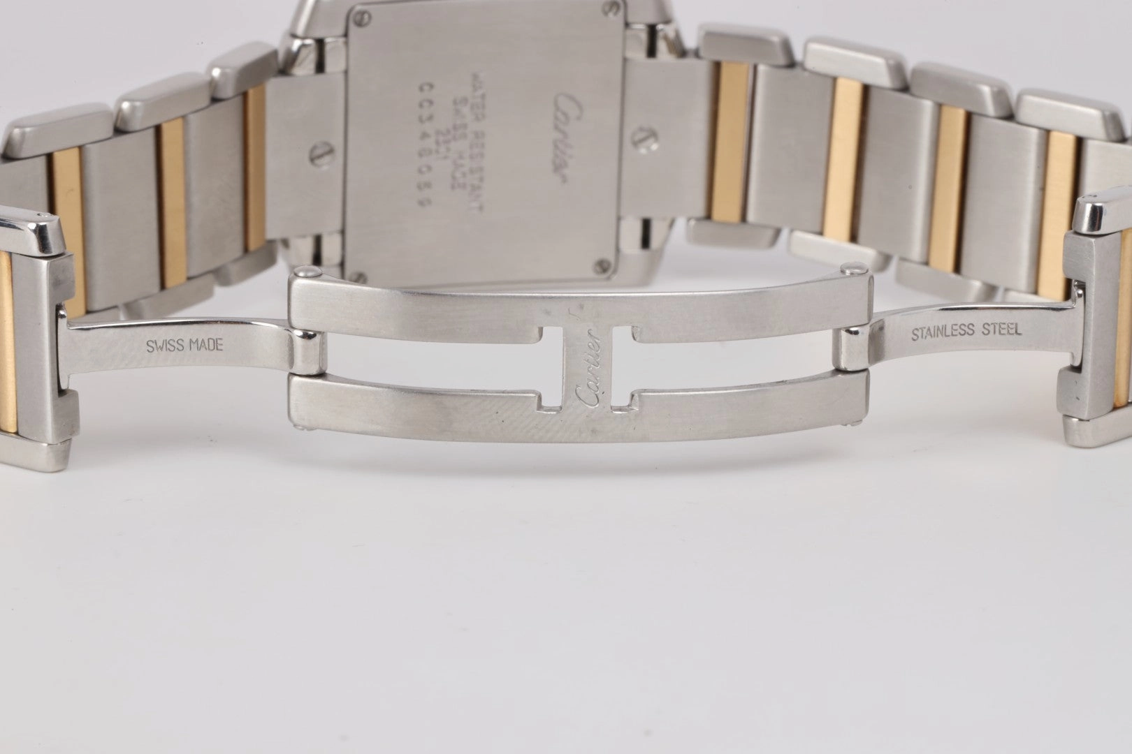 Cartier Tank Francaise 2301 Stainless Steel & 18k Yellow Gold 25mm Watch