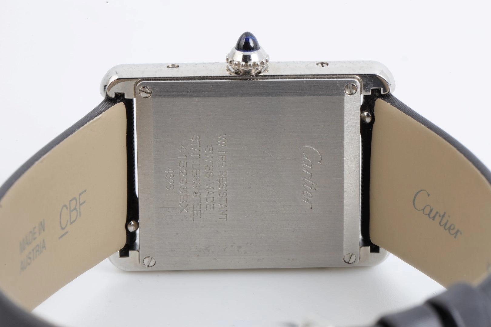 Cartier Tank W4TA0017 Stainless Steel 34mm Ladies Watch (Factory Diamonds)