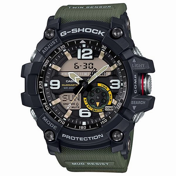 CASIO G-SHOCK MENS 200M TWIN SENSOR MUDMASTER - GG-1000-1A3DR