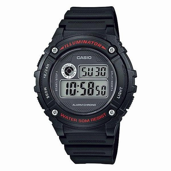 CASIO STANDARD COLLECTION MENS 50M - W-216H-1AVDF